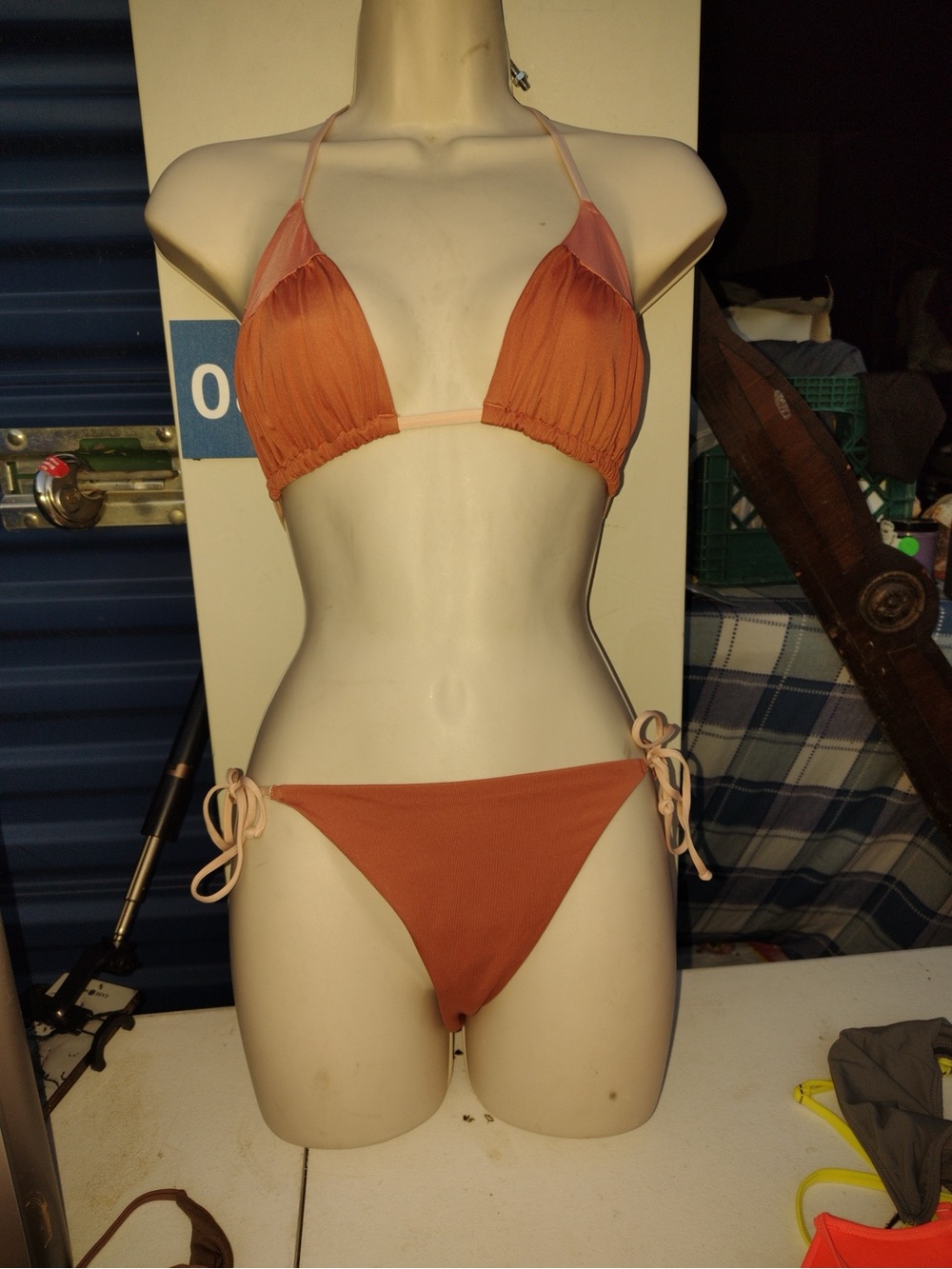 H&M Rust Orange Two-Piece Tie-Side Bikini By H&M
